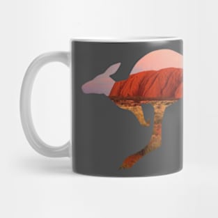 Kangaroo Uluru Ayers Rock Cut Out Mug